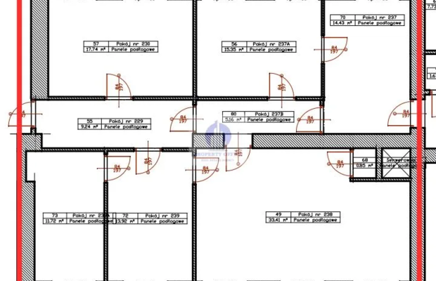 Mokotów: lokal biurowy 121,82 m2 do wynajęcia