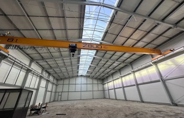 Hala produkcyjna - magazynowa 1008 m2 SUWNICA 9 m FV23%
