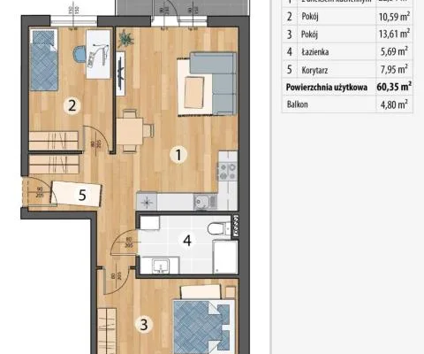 Gotowe do odbioru•PKP 300 m•Balkon