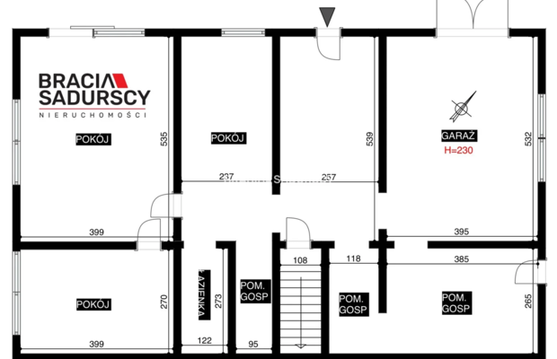 budynek| 409,95 m² |  działka 1056 m² | inwestycja