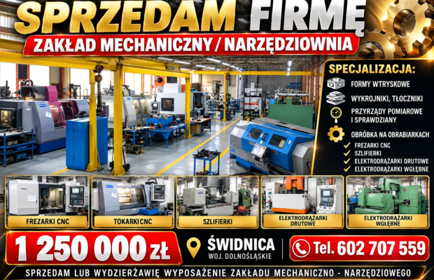 Sprzedam firmę - zakład mechaniczny/narzędziownia