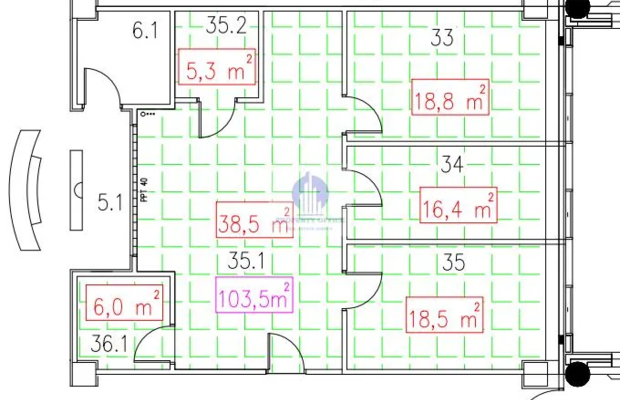 Mokotów: biuro 113,85m2 do wynajęcia