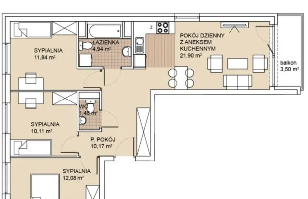 4-pokojowe mieszkanie na Sołtysowicach