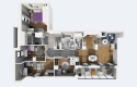 5 pokojowy apartament, loggia 9 m.kw Widzew