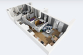 Apartament, 4 pokoje, loggia + blkon, Widzew
