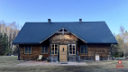 Drewniany dom premium nad stawem | 1 ha | Sauna |