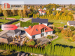 Parterowy dom, garaż, ogród, jezioro, Mazury