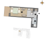 Dostępne mieszkania od 25m2 do 63m2. 