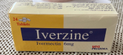 Iverzine, Iwermektyna, Ivermectin 24 tabletki po 6 mg