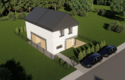 3pok.65m2 dwupoziomowe/nowoczesna bryła budynku 