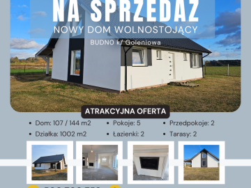 Super Oferta Nowy Dom Wolnostojący w cenie Mieszkania w Budnie k/ Goleniowa woj. zachodniopomorskie VIP OKAZJA