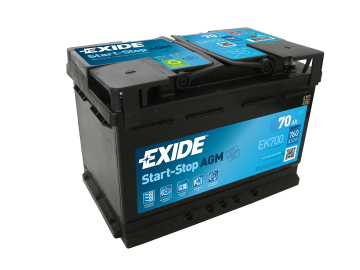 Akumulator EXIDE AGM START&STOP EK700 70Ah 760A EN
