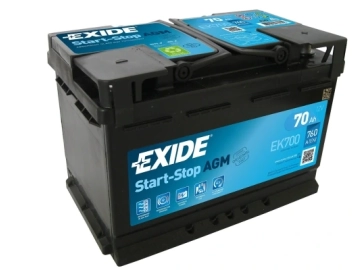 Akumulator EXIDE AGM START&STOP EK700 70Ah 760A EN