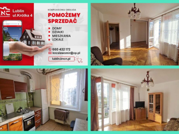 1 pokojowe, 1 piętro, balkon, świetna lokalizacja.