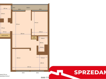 Mieszkanie 53,53 m2 w centrum Warszawy.