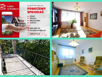 Mieszkanie 3 pokoje z pięknym balkonem, d. zieleni