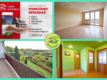 Blisko Nałęczowa, 3 pokoje z garażem i działką.