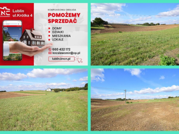 5 działek budowlanych blisko Lublina, wydane WZ.