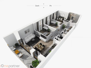 Mieszkanie z widokiem na rzekę z tarasu na dachu!