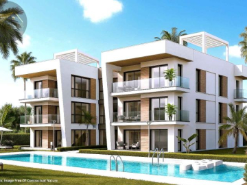 Apartament z dużym tarasem 800 m od plaży