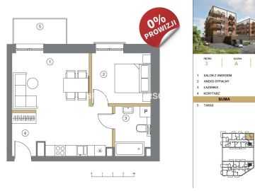 41m2 2pok + balkon / winda 