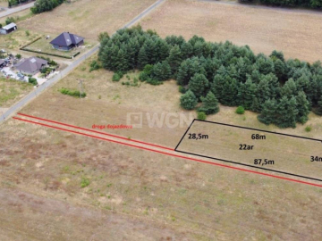 Sobin, działka usługowa, 0,2227 ha, 165 000zł, sprzedam.  
  
Na sprzedaż działka usługowa o powierzchni 22 ar, położona w Sobi