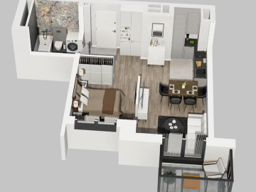 Kawalerka z sypialnią i WIDOKIEM NA RZEKĘ!