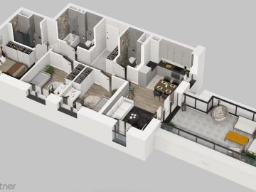 Mieszkanie z tarasu na dachu, przy rzece!