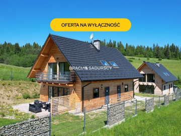 Dwa drewniane domy z czterema lokalami 