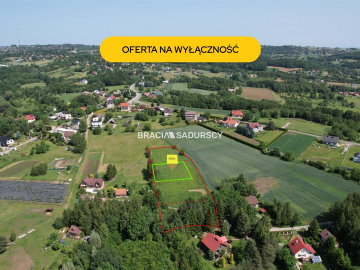 GRAJÓW, GMINA WIELICZKA, DZIAŁKA BUDOWLANA O POW. 1145 m 2 .  
 
Widokowa działka budowlana w zacisznym spokojnym miejscu, w mi