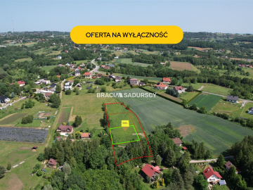 GRAJÓW, GMINA WIELICZKA, DZIAŁKA BUDOWLANA O POW. 1145 m 2 .  
 
Widokowa działka budowlana w zacisznym spokojnym miejscu, w mi