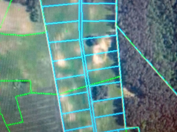 Mazury, jezioro Garbas, duża działka.