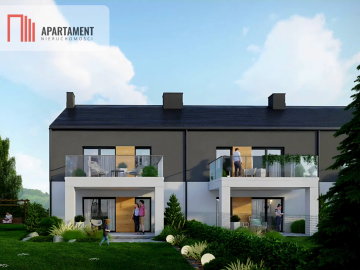 Bliźniak: parter z ogrodem i piętro z poddaszem