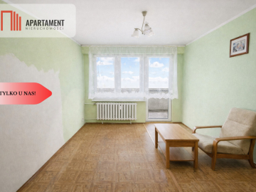 Jasne 2 pokoje z balkonem – Świecie. Do remontu.