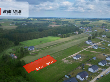 Działka budowlana 801m Lubichowo Poziomkowa