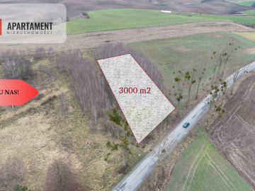 * Działka 3000m2 z WZ Łąsko Małe KORONOWO