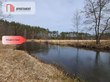 Działka  1,140 ha w lesie, przy rzece Wda-Smolniki