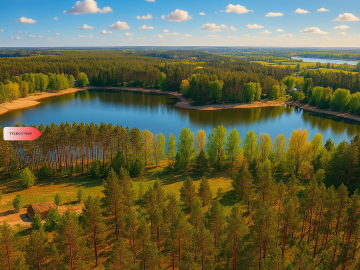 Działki z linią brzegową jeziora pod Toruniem