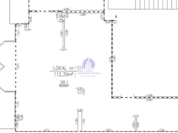 Mokotów: lokal biurowo-usługowy o pow. 110 m2 do wynajęcia