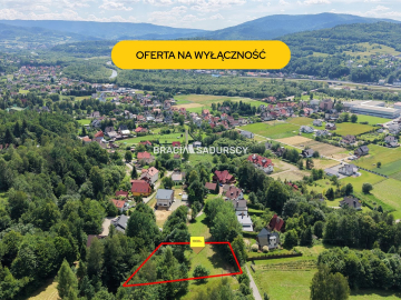 Pcim - Przepiękna widokowa działka budowlana 14 ar
