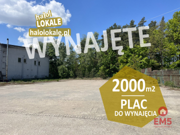 Plac utwardzony do wynajęcia.