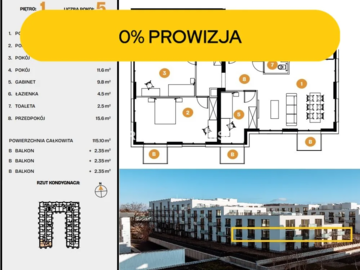 115m2 Apartament 5 pok/3 balkony Bronowice