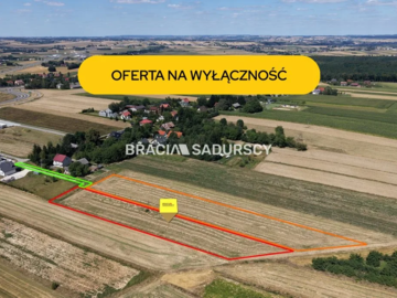 Duża działka z ogromnym potencjałem wzrostu wartości - tylko 1,5 km od węzła S7 i 15 min od Krakowa!   

 Szukasz bezpiecznej l