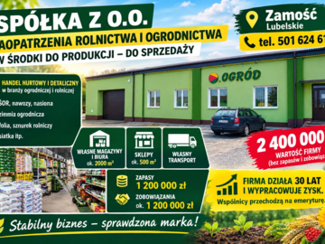 Spółka zaopatrzenia rolnictwa i ogrodnictwa w środki do produkcji do sprzedaży