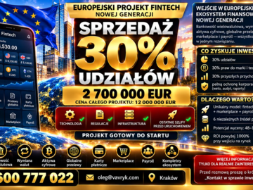 Sprzedaż 30% udziałów — 2 700 000 EUR